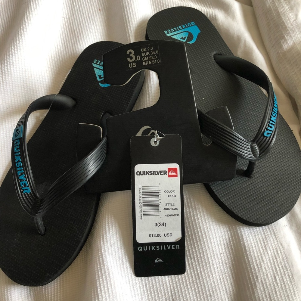 Quicksilver beach thongs / sandals